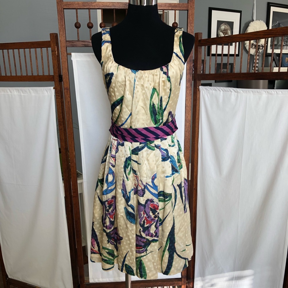👗 ANTHROPOLOGIE Corey Lynn Calter Silk Tank Swing Dress